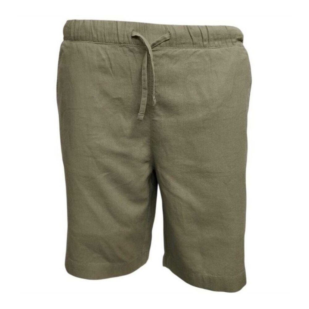Jack Wills Mens Linen Blend Lightweight Shorts / Light Khaki
